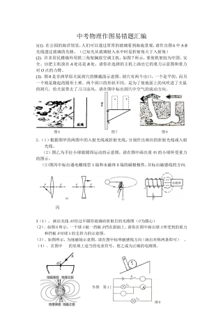 中考物理作图易错题汇集 (2)