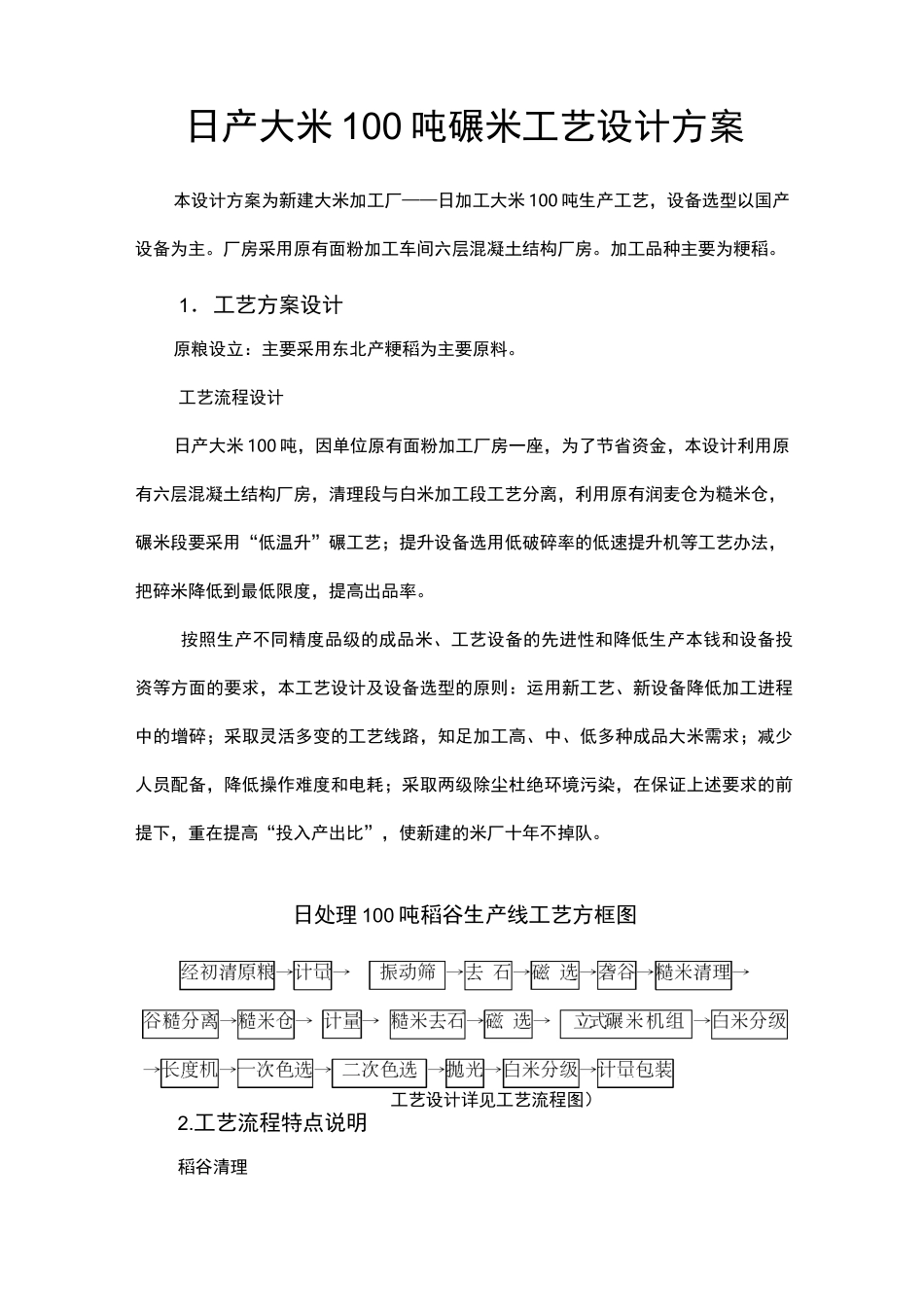 我厂水稻烘干塔工艺流程简介_第1页