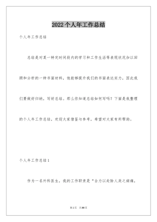2024个人年工作总结