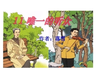 唯一的听众PPT课件