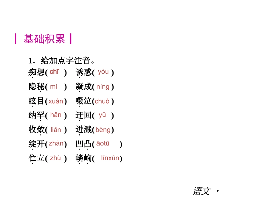 2013年人教版七年级语文上册复习课件全册(含基础知识讲解和精选习题)_第1页