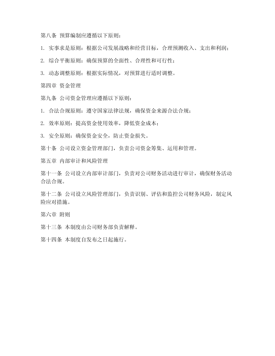 国际性公司财务管理制度_第2页