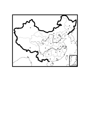 中国政区空白图图（带省会）