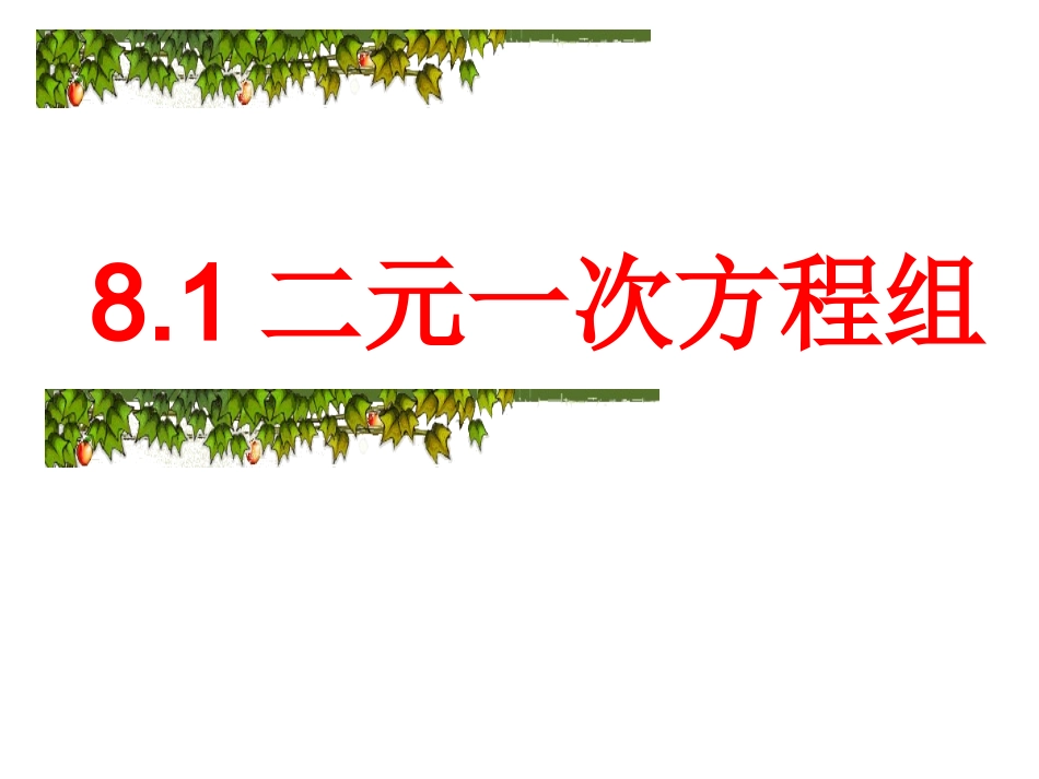 《二元一次方程组》课件1 (2)_第1页