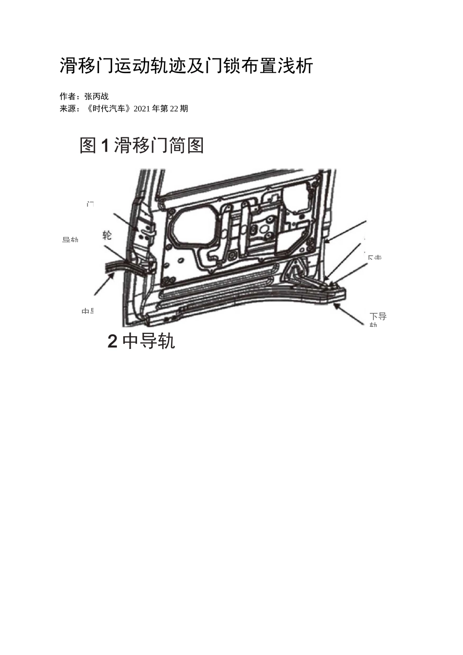 滑移门运动轨迹及门锁布置浅析_第1页