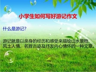 小学生如何写好游记作文