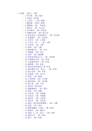 小学生必背古诗文