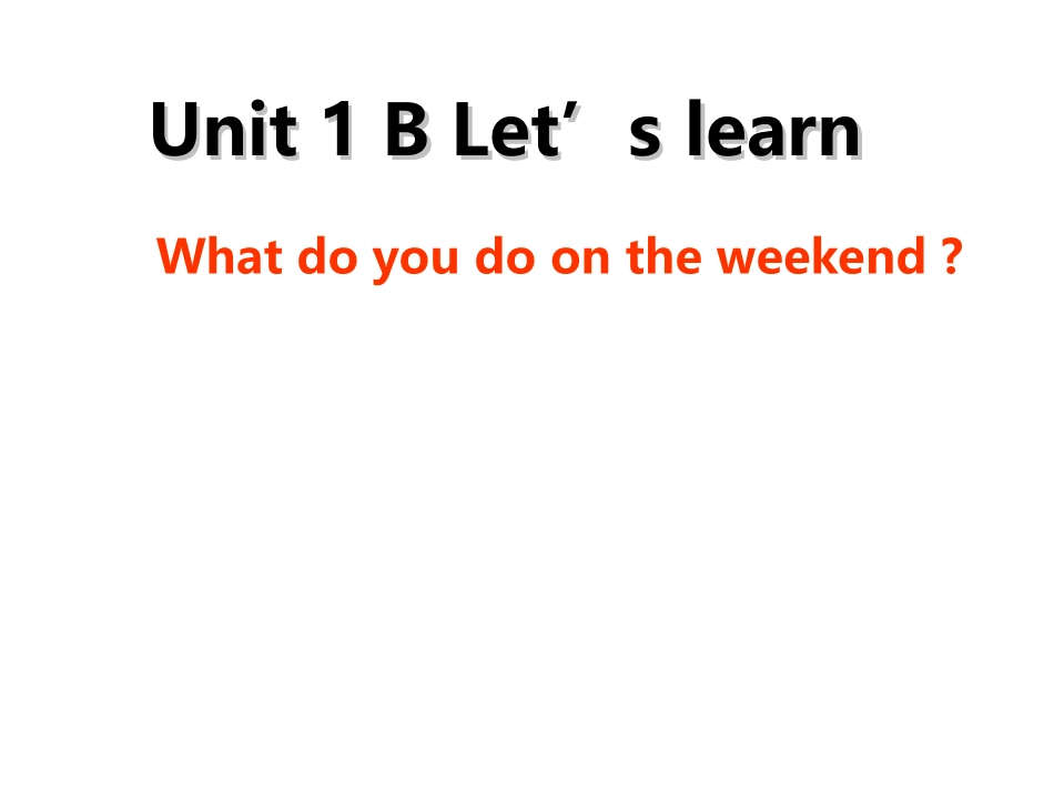 PEP小学英语五年级下册Unit1Blet'slearn_第1页