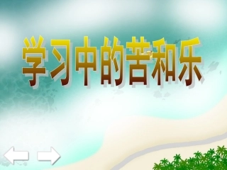 学习中的苦和乐