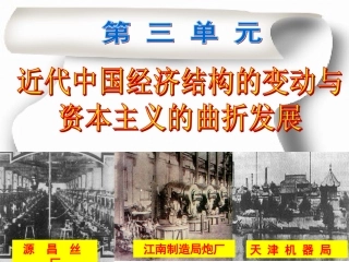 近代中国经济结构的变动与资本主义的曲折发展