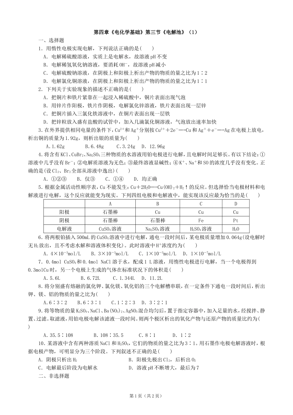 电解原理（1）_第1页