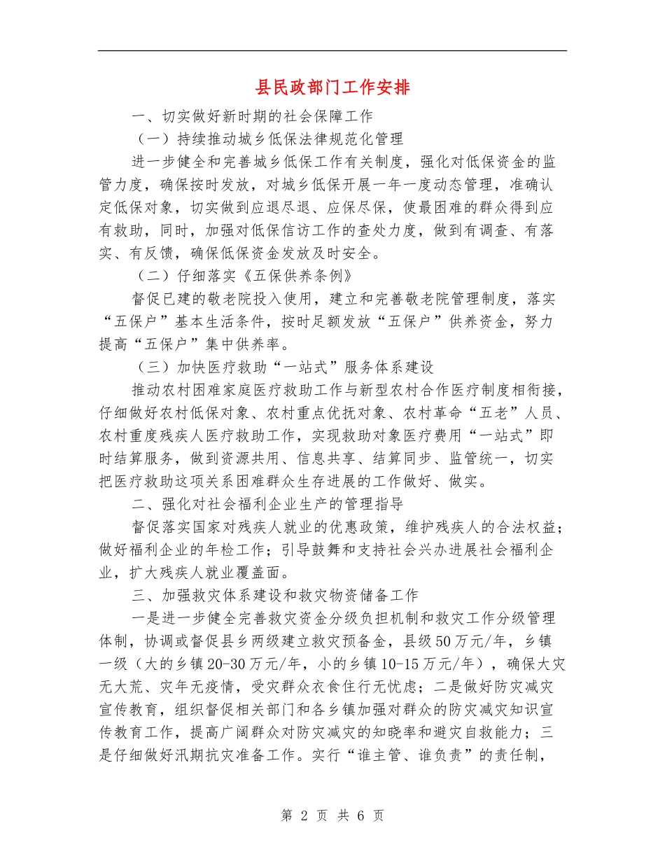 县民政部门工作安排_第2页