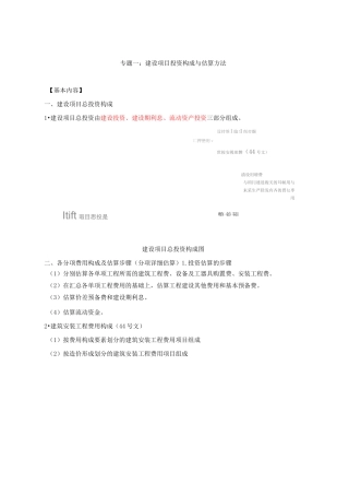 造价案例-建设项目投资构成与估算方法(二)