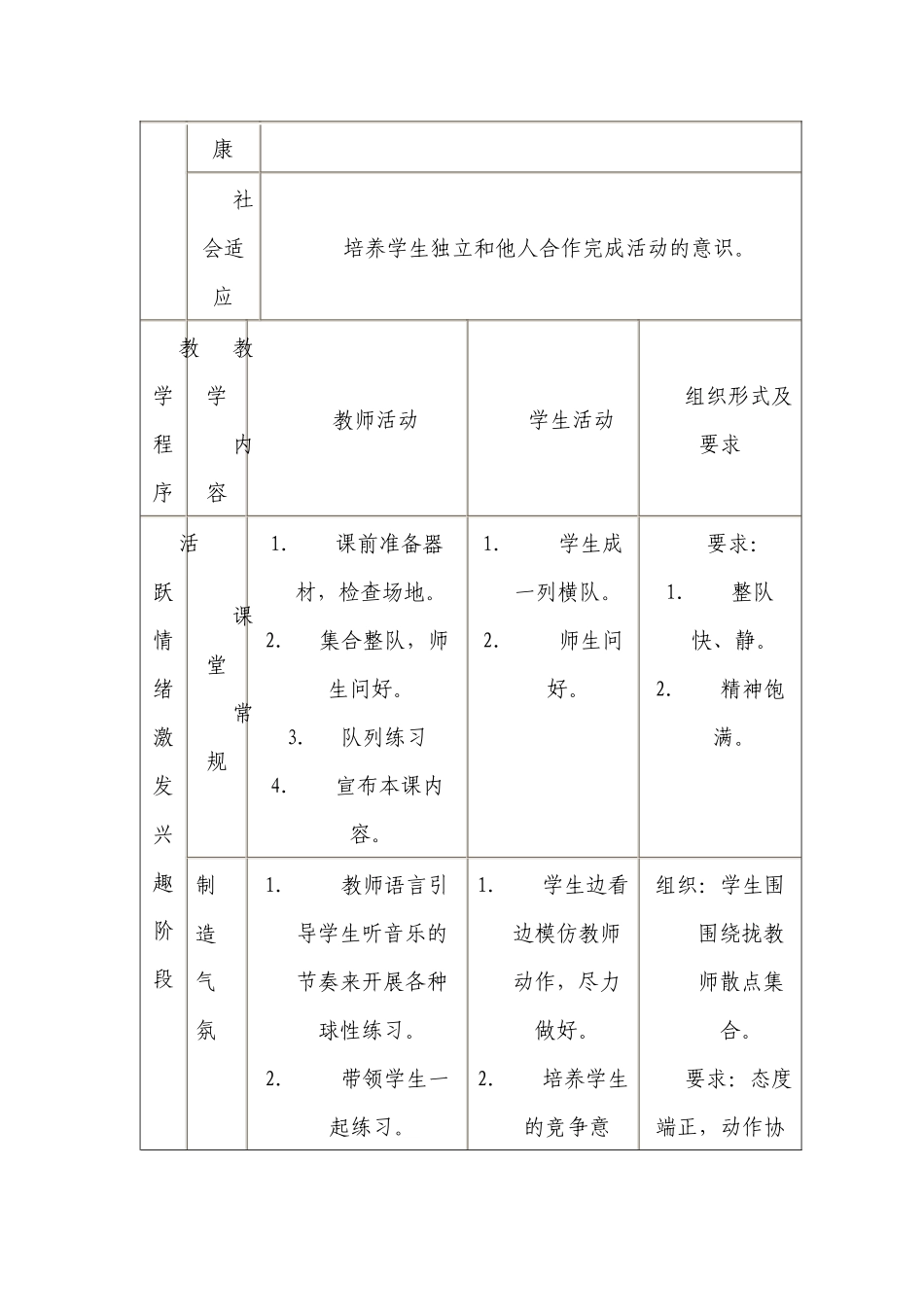 四年级单手肩上推实心球体育教案_第2页