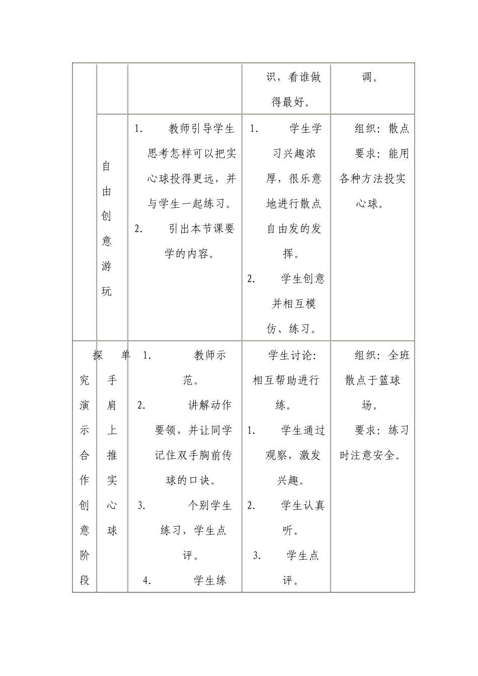 四年级单手肩上推实心球体育教案_第3页