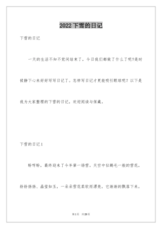2024下雪的日记