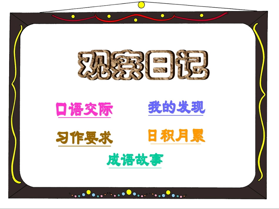 四年级上册语文第四单元观察日记习作指导_第1页