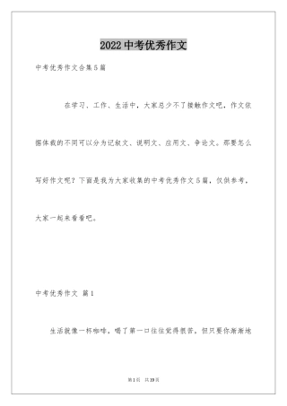 2024中考优秀作文_150