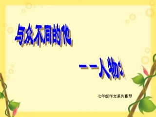 人物的外貌描写