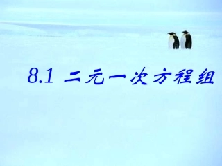 二元一次方程组（第课时）课件