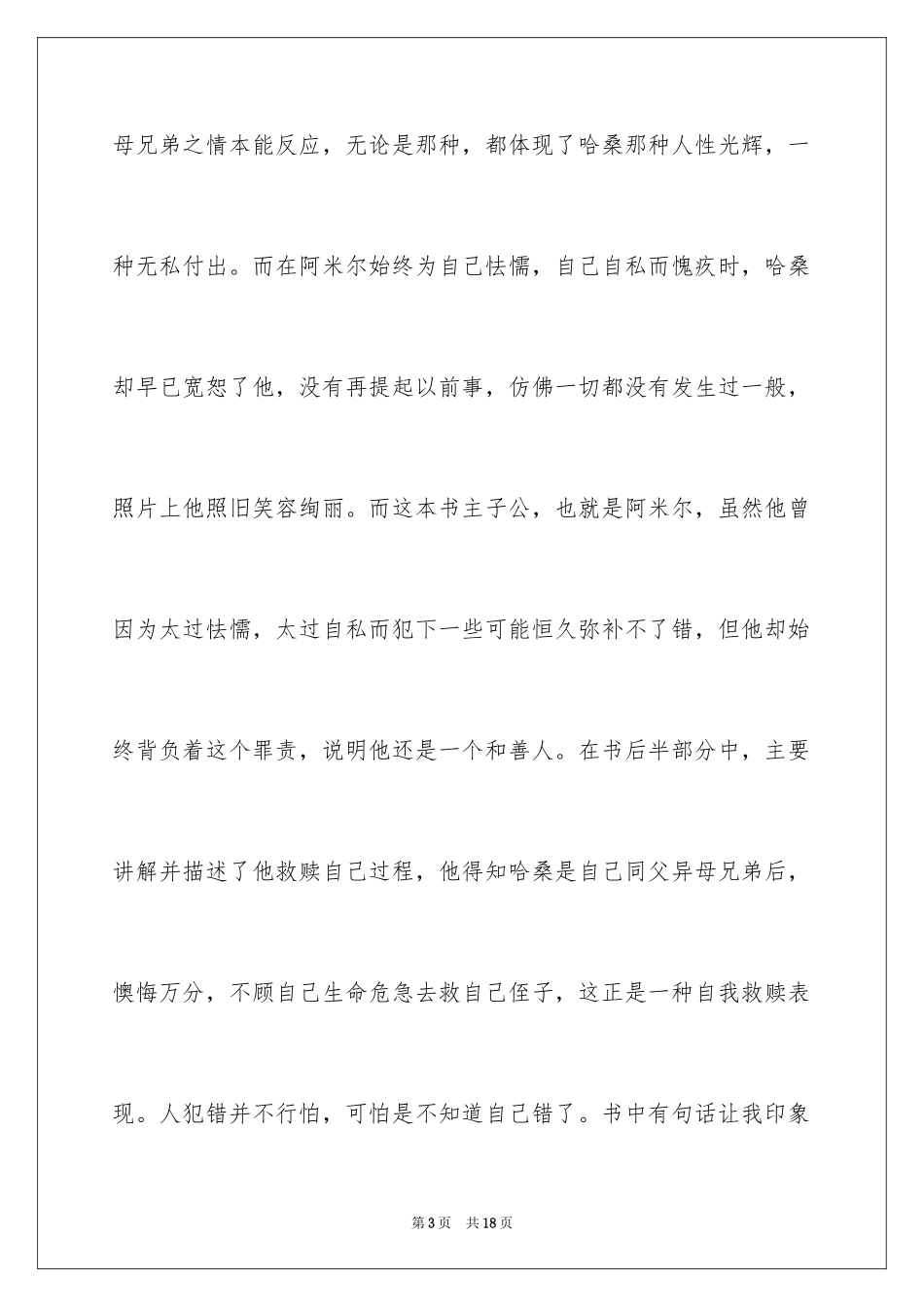 2024《追风筝的人》读后感800字_第3页