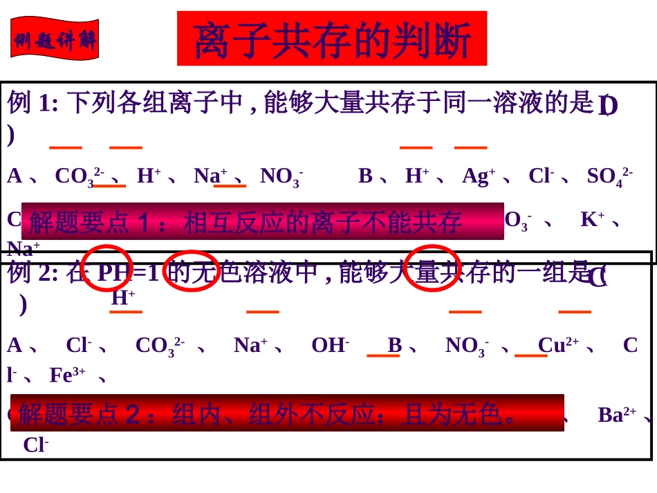 酸碱盐复习离子共存_第2页