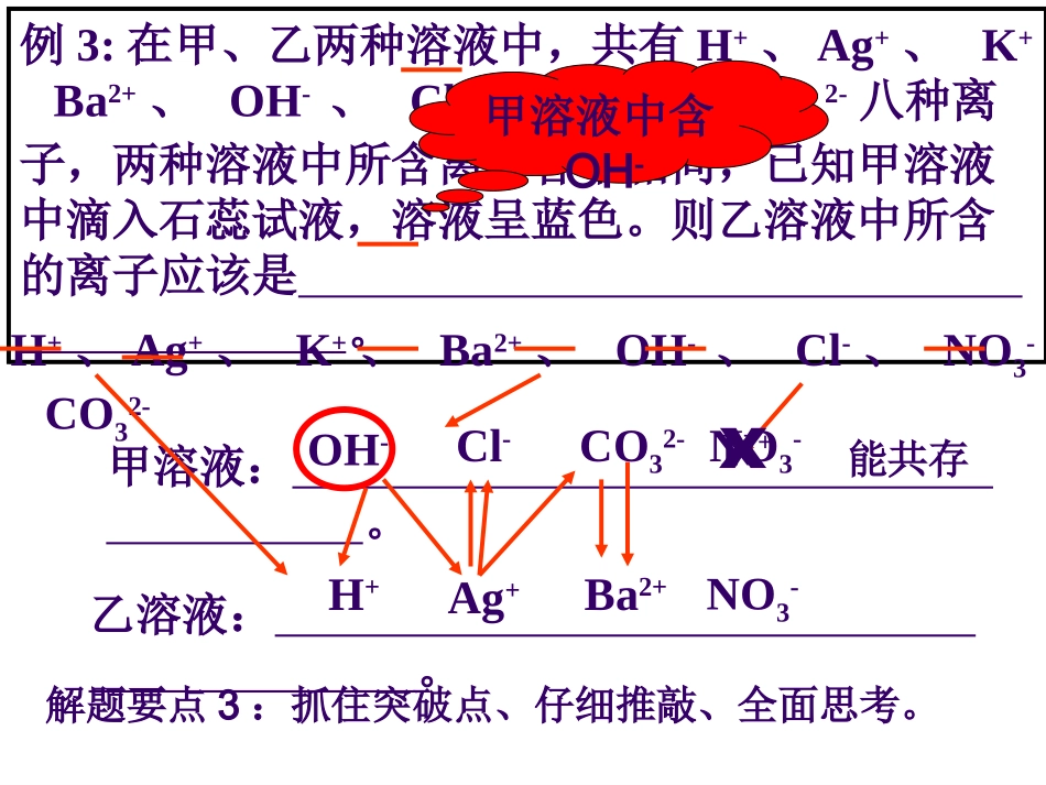 酸碱盐复习离子共存_第3页