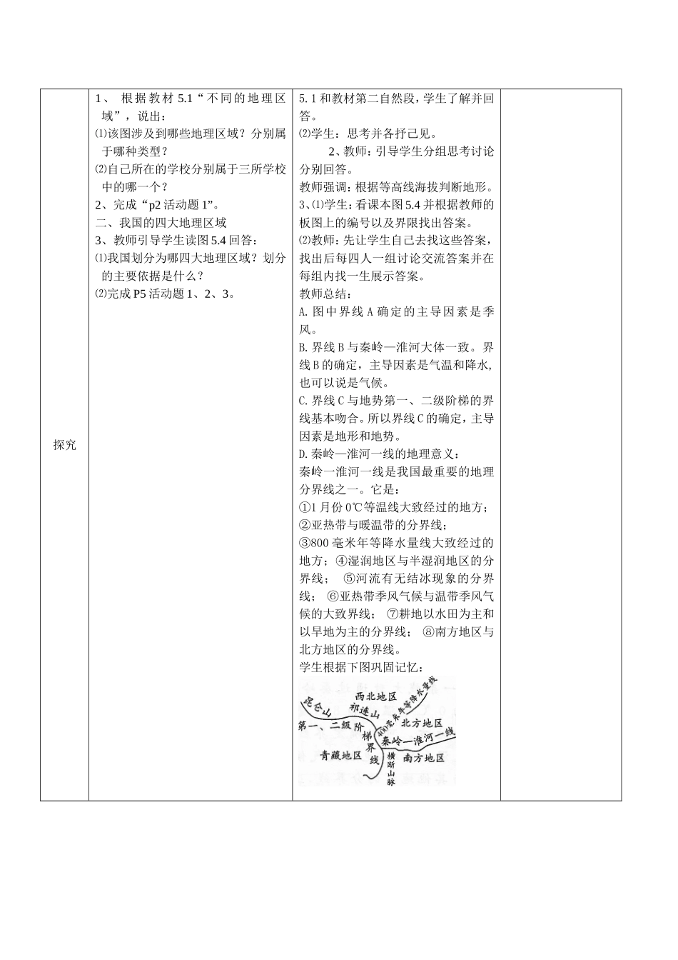 第五章中8下地理教案国的四大地理区域的划分_第2页