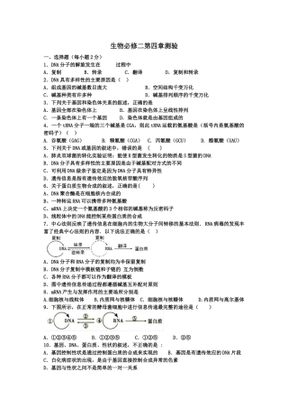 高中生物必修2第四章试卷