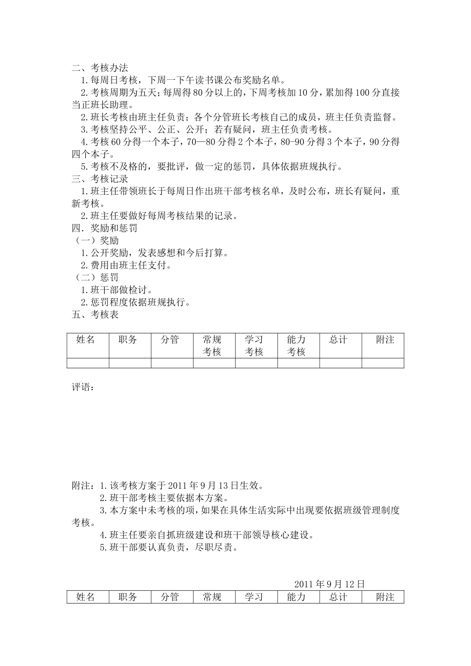 班干部考核方案_第2页