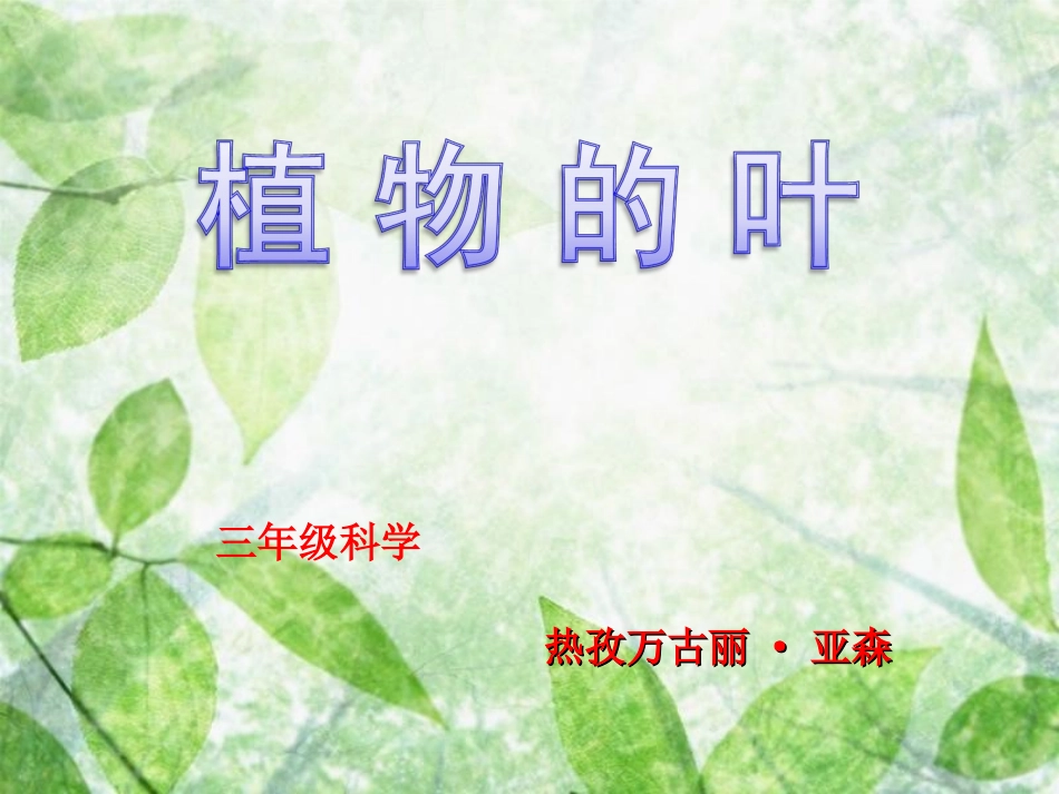 三年级上册植物的叶_第1页