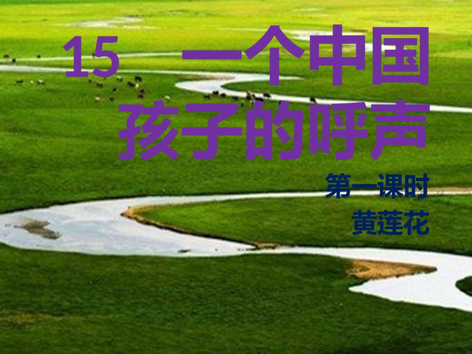 一个中国孩子的呼声_第1页