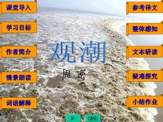 人教新课标版初中八上《观潮》