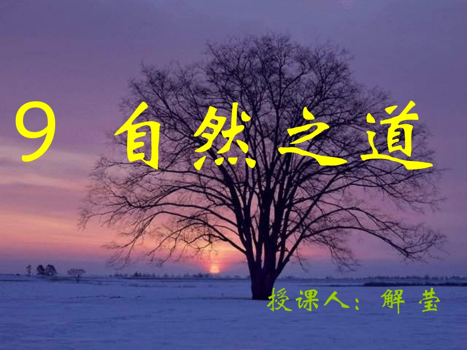 《自然之道》课件_第1页