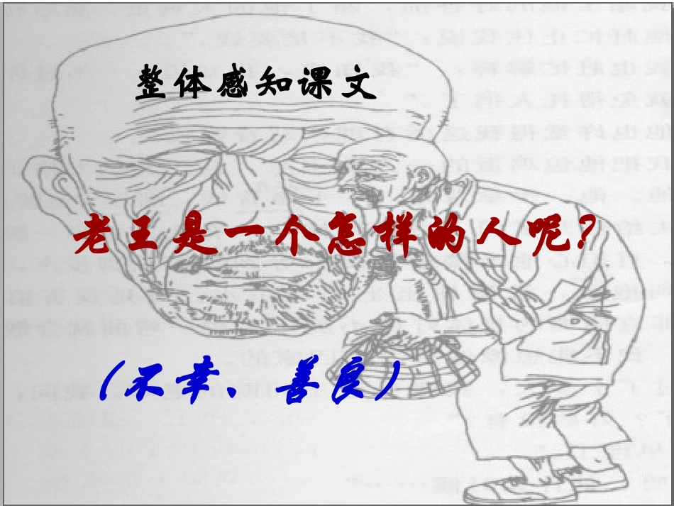 人教版初中语文八年级上老王 (2)_第3页