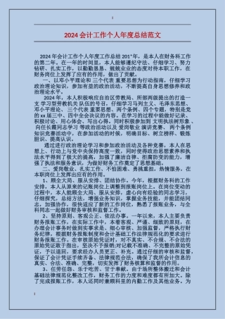 2017会计工作个人年度总结范文