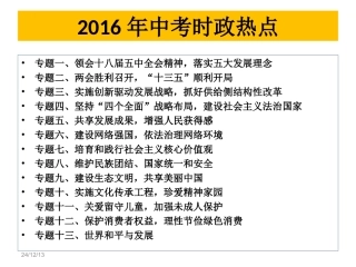 2016年时政热点