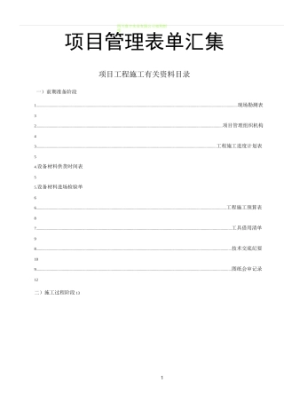 XX电子(系统集成)项目管理表格汇编