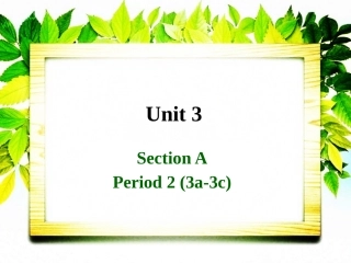 人教新目标八上Unit3SectionA-2课件