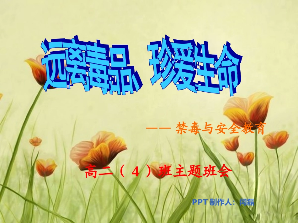 远离毒品珍爱生命禁毒教育_第1页