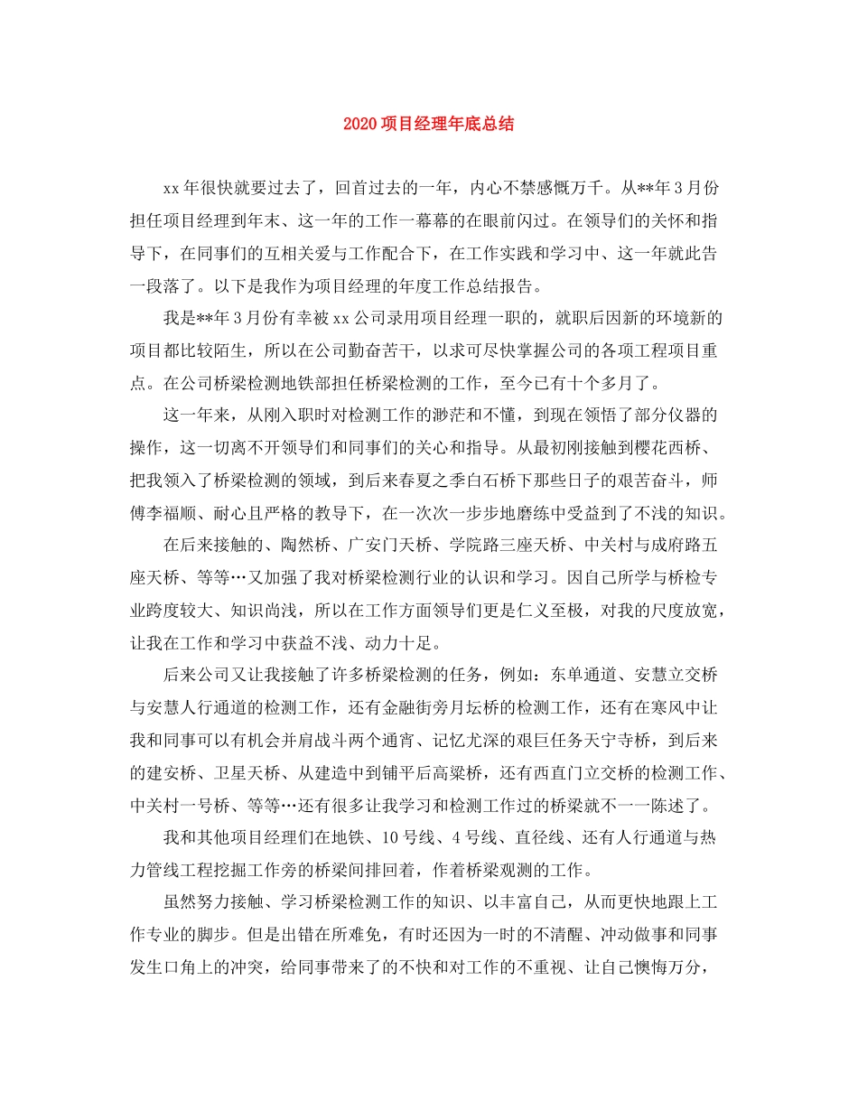 项目经理年底总结_第1页