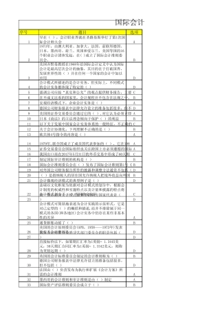 国际会计 机考资料