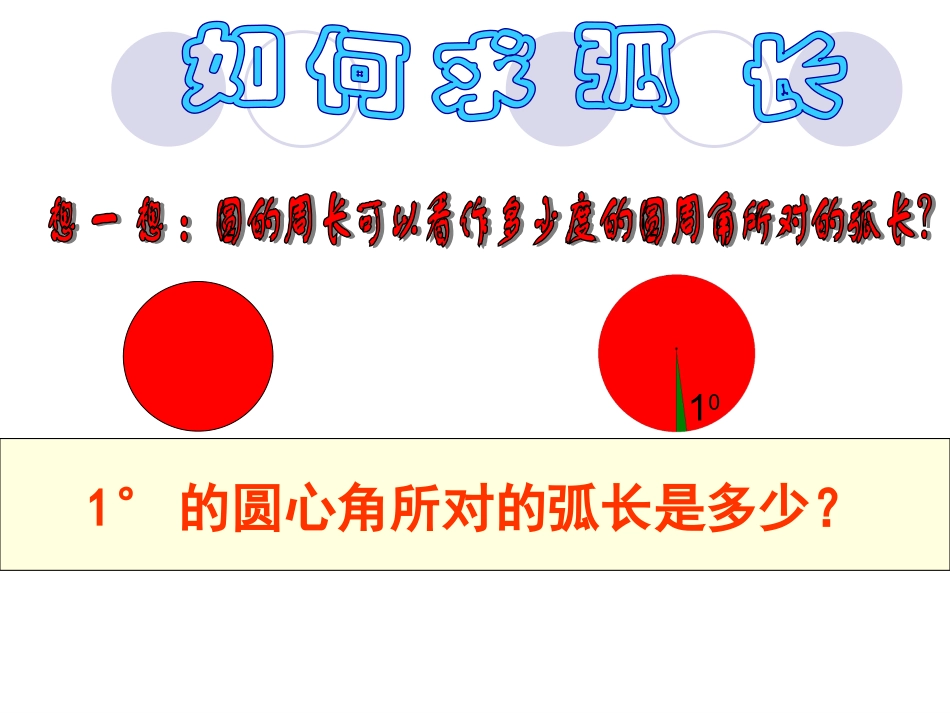 弧长和扇形面积(新人教版精品课件)_第2页