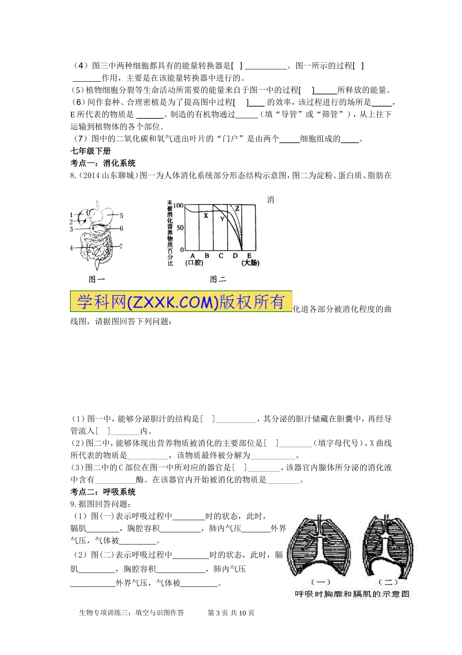 填空与识图作答专项训练2016考前综合_第3页