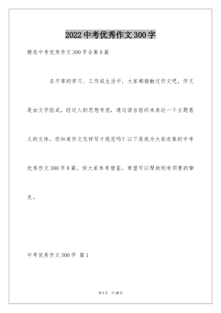 2024中考优秀作文300字_17