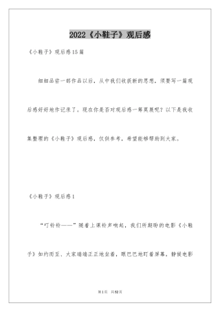 2024《小鞋子》观后感_19