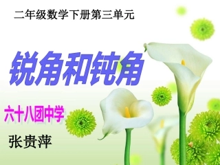 锐角和钝角(讲课）