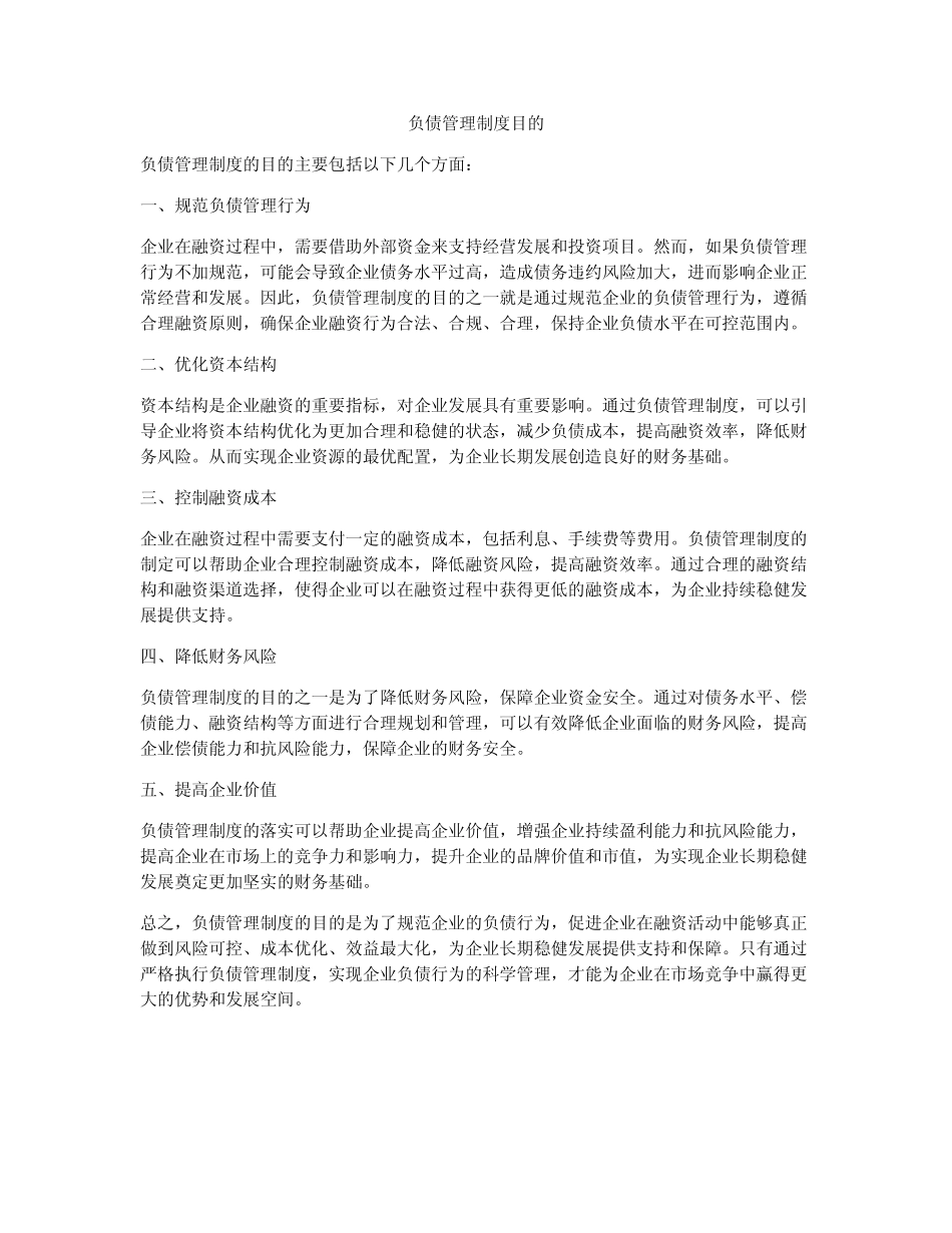 负债管理制度目的_第1页