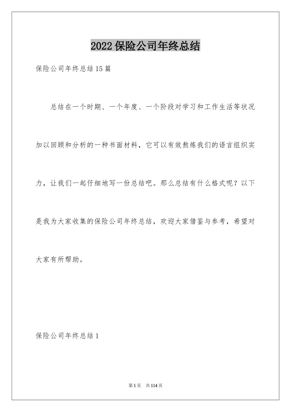 2024保险公司年终总结_1_第1页