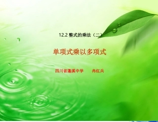 单项式乘以多项式(课件)PPT